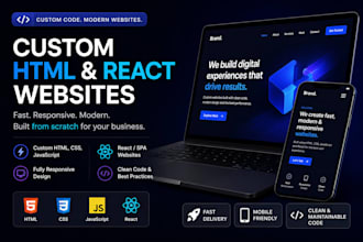create a website in react or HTML