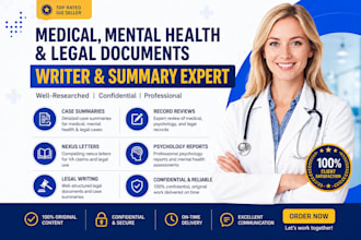 write medical record review organize nexus documentation
