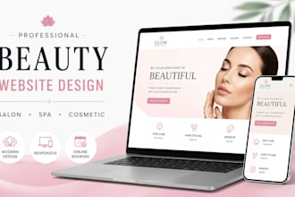 design beauty website, salon website, spa and cosmetic website