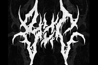 draw dark fantasy metal band logo
