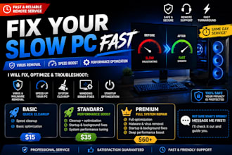 fix your slow PC, remove viruses, and optimize windows performance