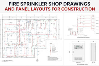 create fire sprinkler shop drawings and panel layouts for construction