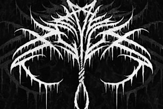 create brutal slamming death metal logo