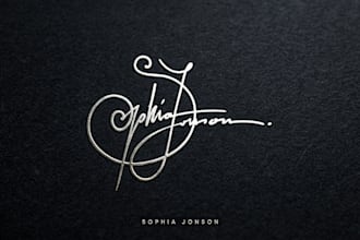 design an elegant signature logo and instagram branding kit