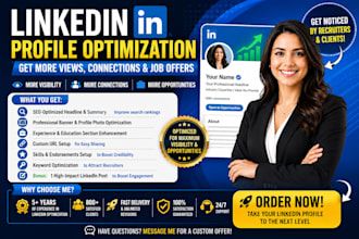 create, optimize, and revamp linkedin profile and company page