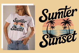 do custom summer t shirt design within 5 hours