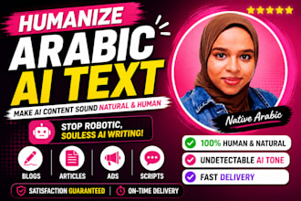 manually humanize ai generated arabic scripts and blogs