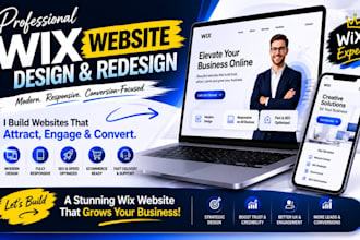design responsive wix website, wix website redesign, wix business website design