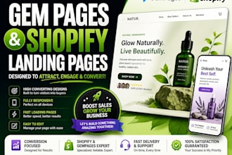 design high converting shopify gempages landing pages