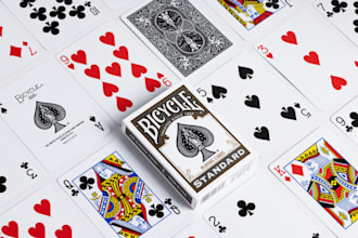 design custom 52 poker card deck, joker cards, board game cards with card box