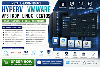 install and configure hyperv vmware vps rdp linux centos