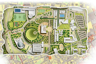 design 2d landscape plan master plan site plan subdivision plan for city permit