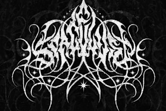 design professional black metal logo