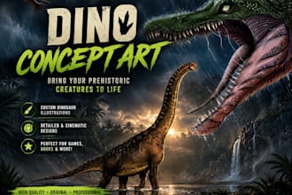 create custom creature concept art and illustrations