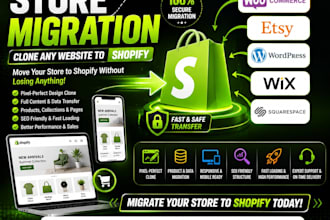 migrate esty product to shopify,wix to shopify without losing SEO ranking