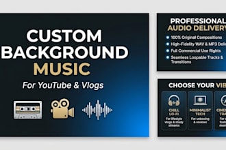 produce custom background music soundtracks for your youtube videos and vlogs