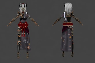create custom vroid vtuber avatar, 3d anime character, vrm model and rigging