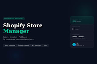 manage your shopify store operations and order fulfillment