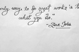 write neat handwritten quotes, letters, and personalized content