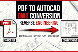 reverse engineering drawings PDF autocad dwg conversion