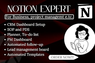 build notion template, notion workflow, notion dashboard for project management