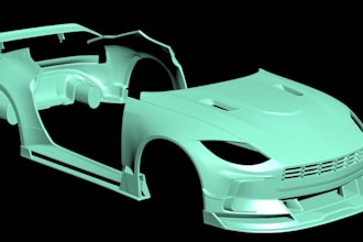 design custom wide body kit, fender, bumper, 3d scan for your car 3d print ready