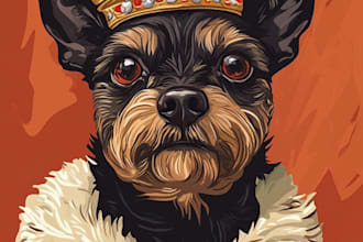 do custom pet portrait, dog portrait, cat portrait