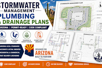 design stormwater management, plumbing, drainage plans in arizona