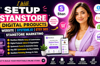 setup stanstore digital products website system io etsy seo stanstore marketing