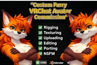 do vrc commission vrchat avatar furry avatar vr character nsfw vroid vrm vroid