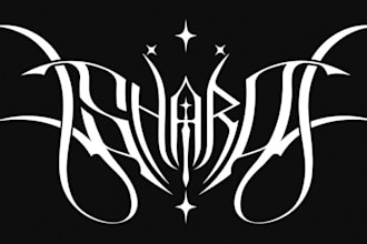create gothic, black metal, death metal font logo