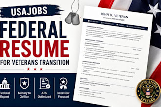 write usajobs federal resume, military veterans transition resume
