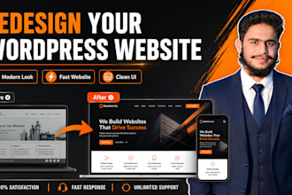 redesign your wordpress website with a modern,  and clean UI