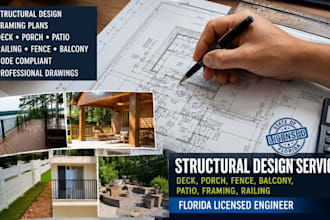 provide florida structural deck, porch, fence, balcony, patio, framing, railing