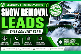 generate exclusive snow removal leads that convert fast