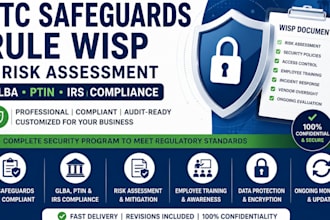 write ftc safeguards rule wisp and risk assessment for glba ptin irs