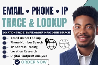 trace and find email owner info phone number lookup location trace or IP tracing