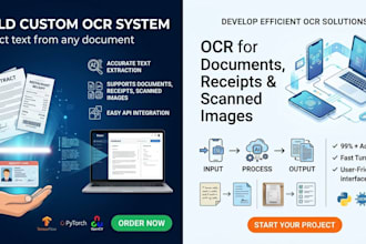 build an ocr system to extract text from documents, receipts, or scanned images
