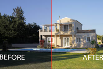 do professional real estate and interior photo editing
