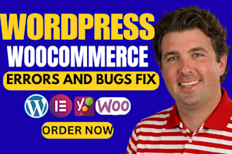 fix wordpress bug issues, woocommerce error, html css and website bug fix