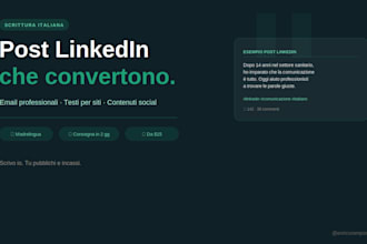 write professional linkedin posts and emails in italian