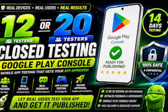 provide 12 testers google play console android beta testing 14 day play console