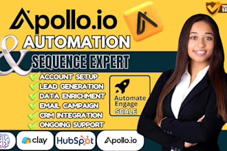 setup apollo io sequences hubspot clay com CRM workflows and ai automation