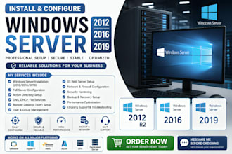setup windows server 2012, 2016, 2019, 2022 for your business