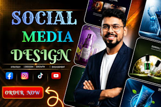 do social media post youtube logo thumbnail meta ads design