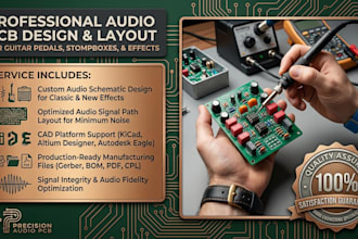 design audio pcb guitar pedal stompbox preamp effects circuit board layout