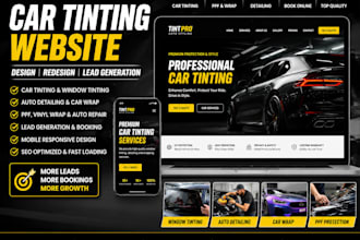 car window tinting website car auto detailing automotive website