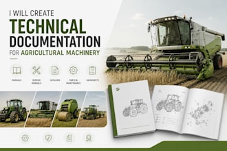 create technical documentation for agricultural machinery