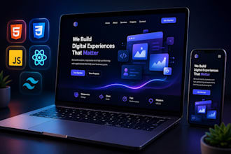 create responsive frontend website in HTML CSS javascript
