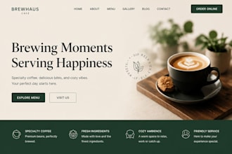 design a modern restaurant and cafe website